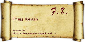 Frey Kevin névjegykártya
